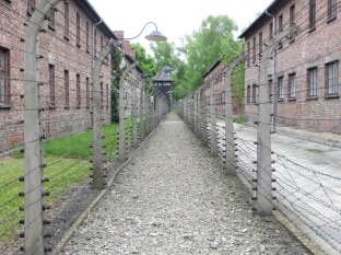 Doble perimetro a la salida de Auschwitz